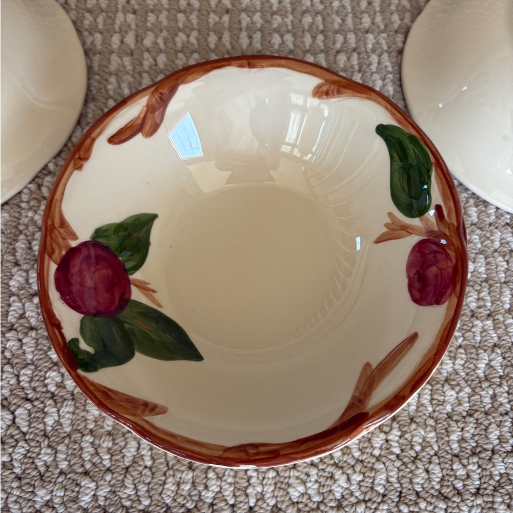 Franciscan Apple Cereal Bowls USA Crafted Vintage Earthenware Collectible 14 EUC